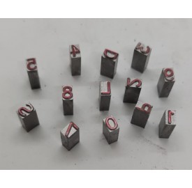 Çelik Numaratör, Çelik numara Hurufat