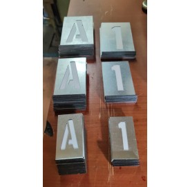 metal harf rakam şablon