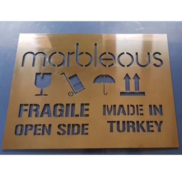 Paslanmaz Metal Çelik Şablon