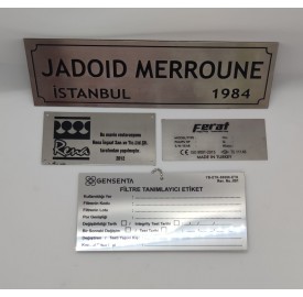 Paslanmaz Oyma Etiket, Paslanmaz Asit İndirme Etiket